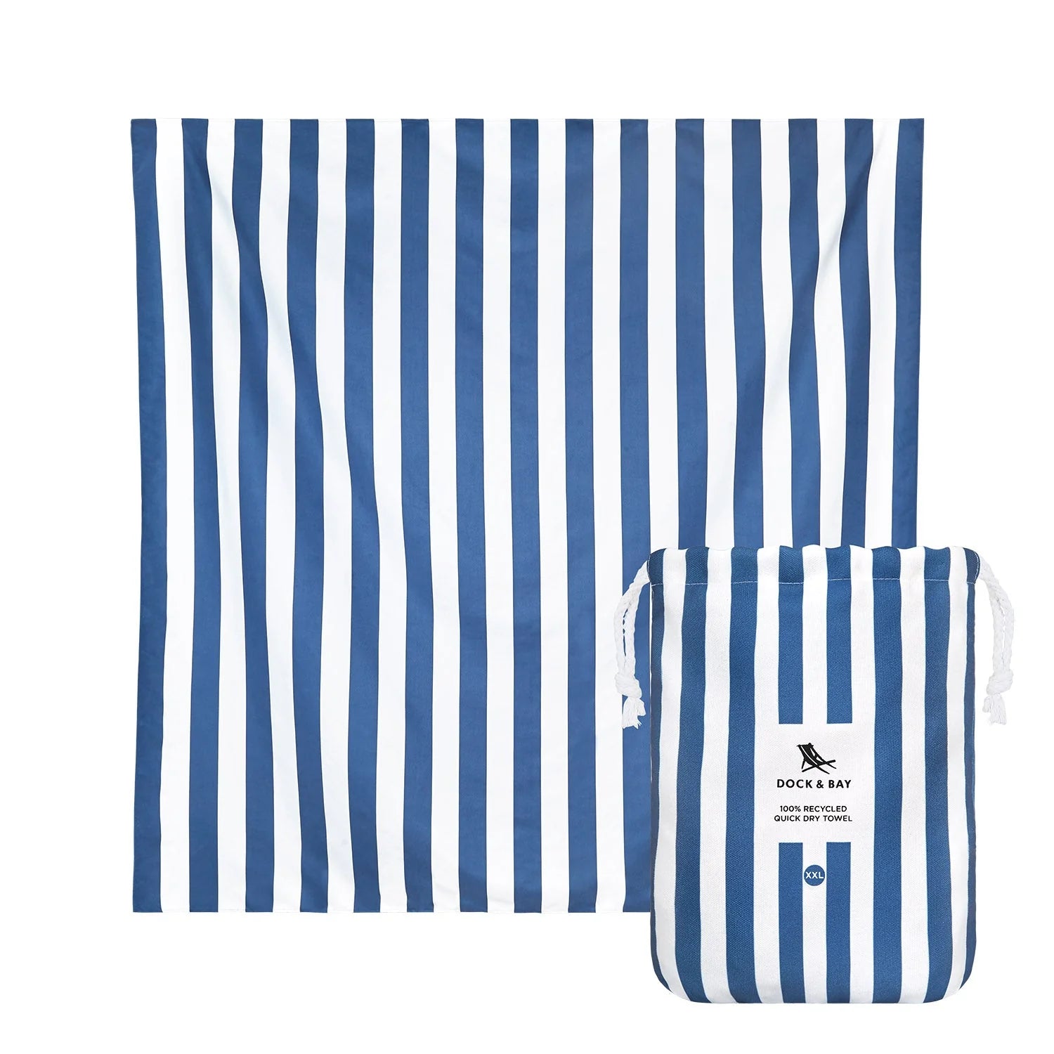 Dock & Bay Quick Dry Beach Towel - Whitsunday Blue