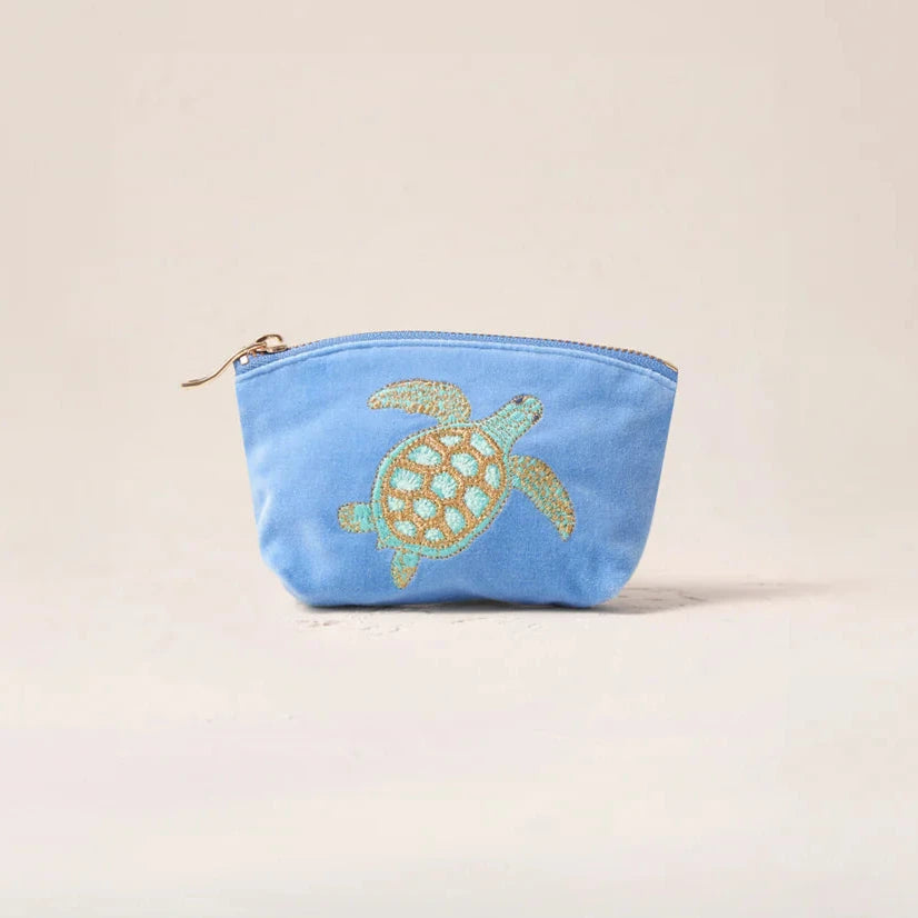 Turtle Coin Purse - Caribbean Blue