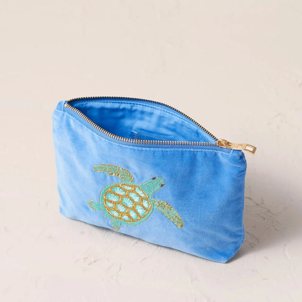 Turtle Mini Pouch - Caribbean Blue