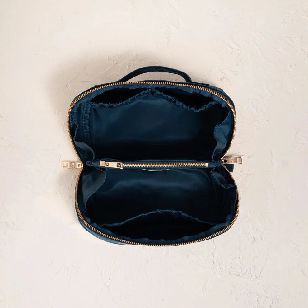 Turtle Open Flat Makeup Bag - Marine Navy