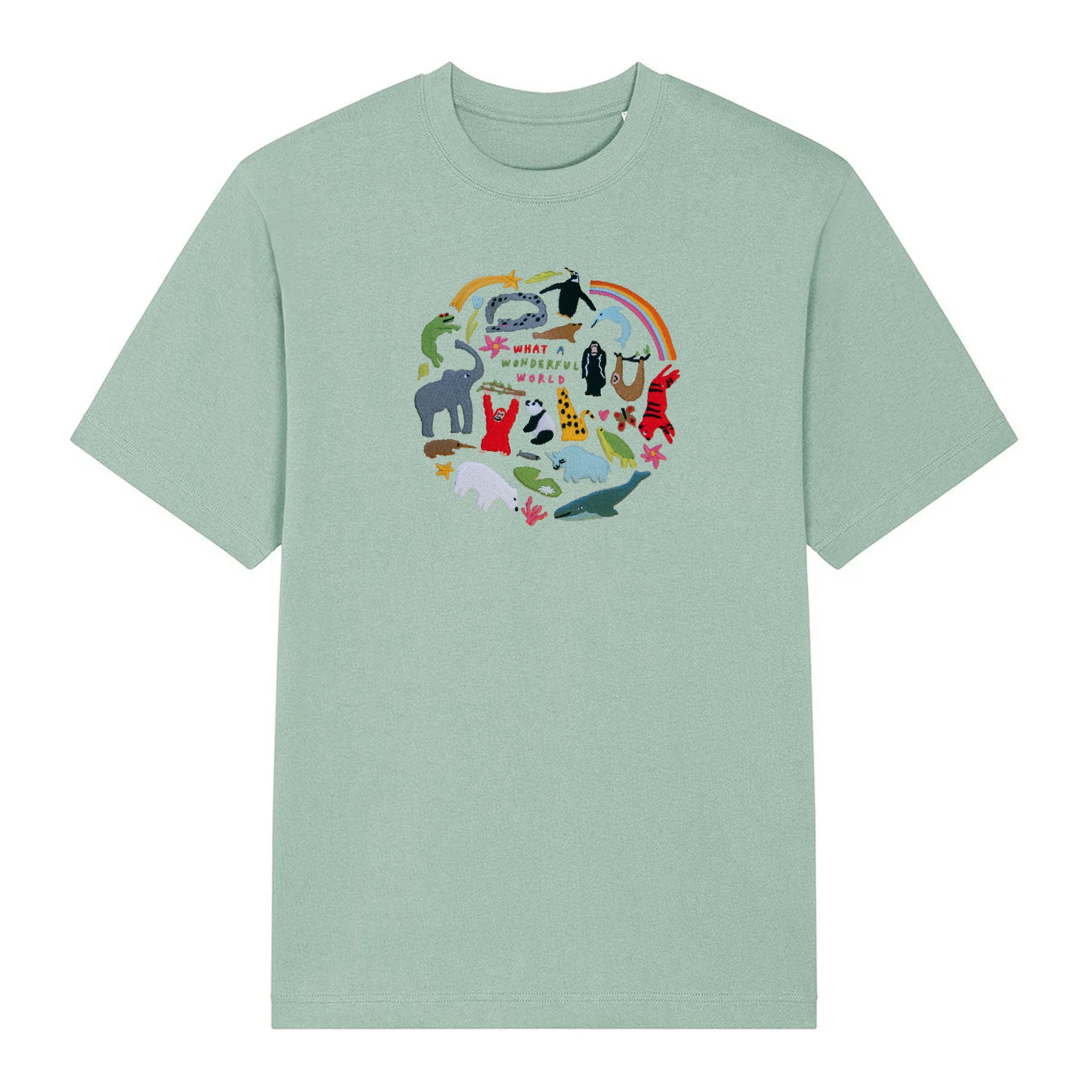 WWF Limited Edition 'What A Wonderful World' Embroidered Adults T-Shirt
