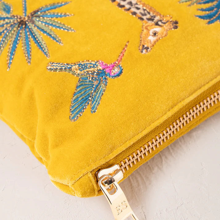 Wild Giraffe Palm Everyday Pouch - Yellow