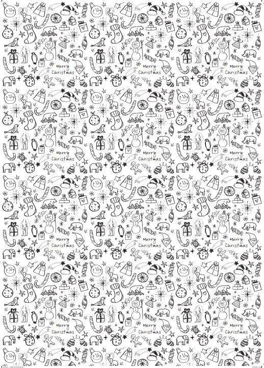 Colour In Christmas Wrapping Paper