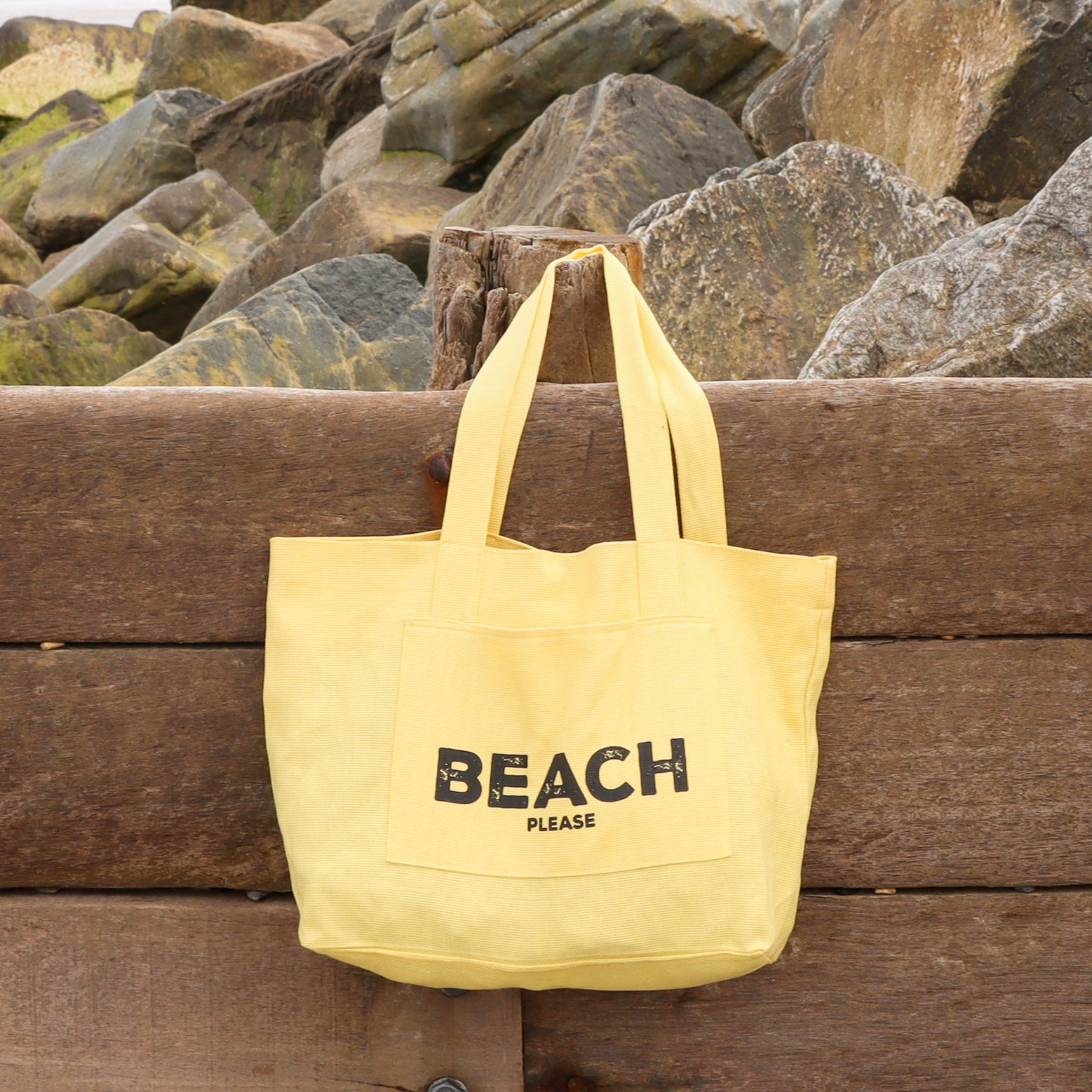 Cotton Beach Bag - Yellow