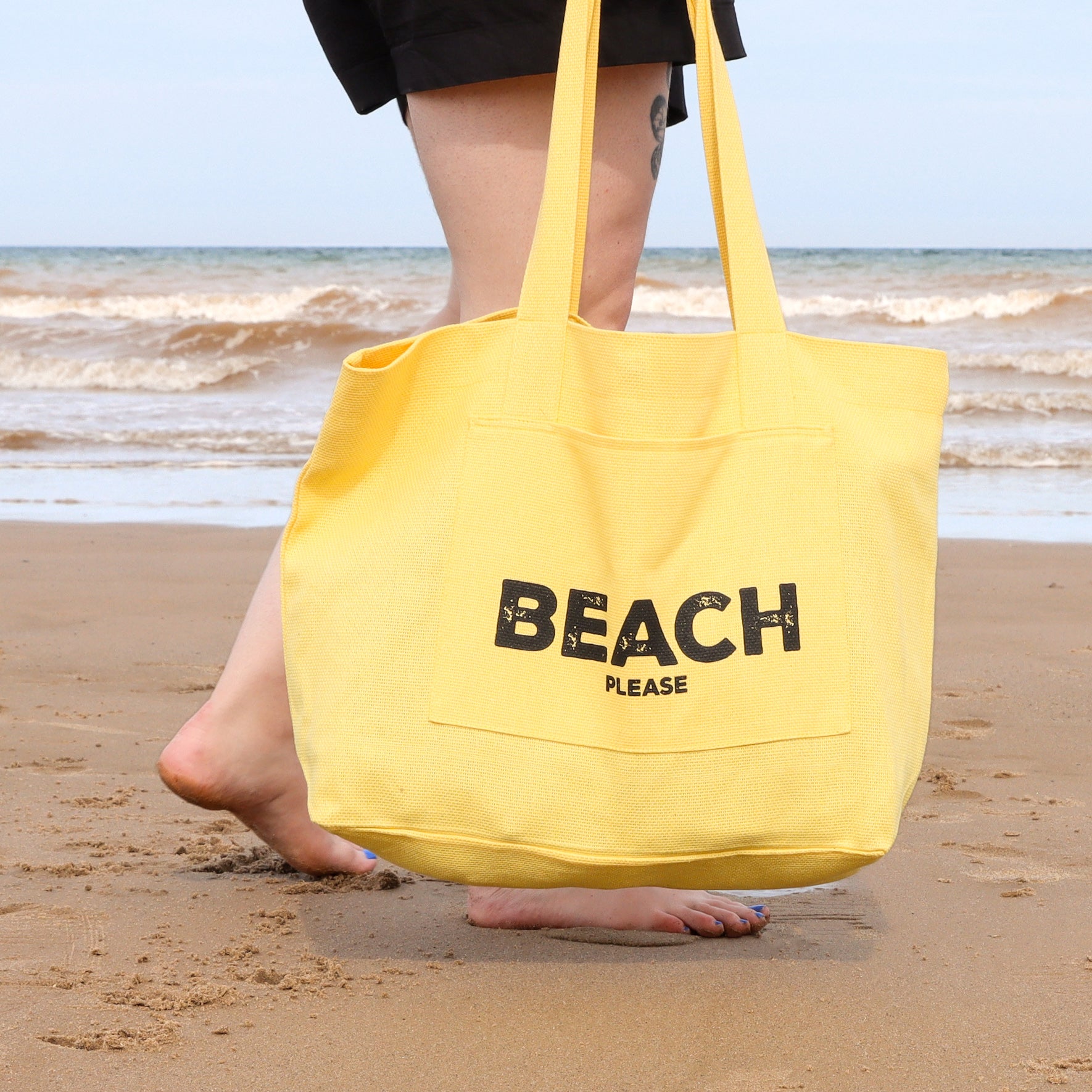 Cotton Beach Bag - Yellow