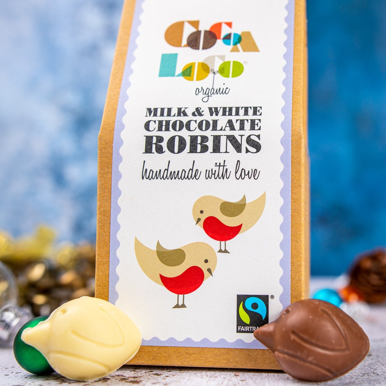 Milk and White Chocolate Robins 100g