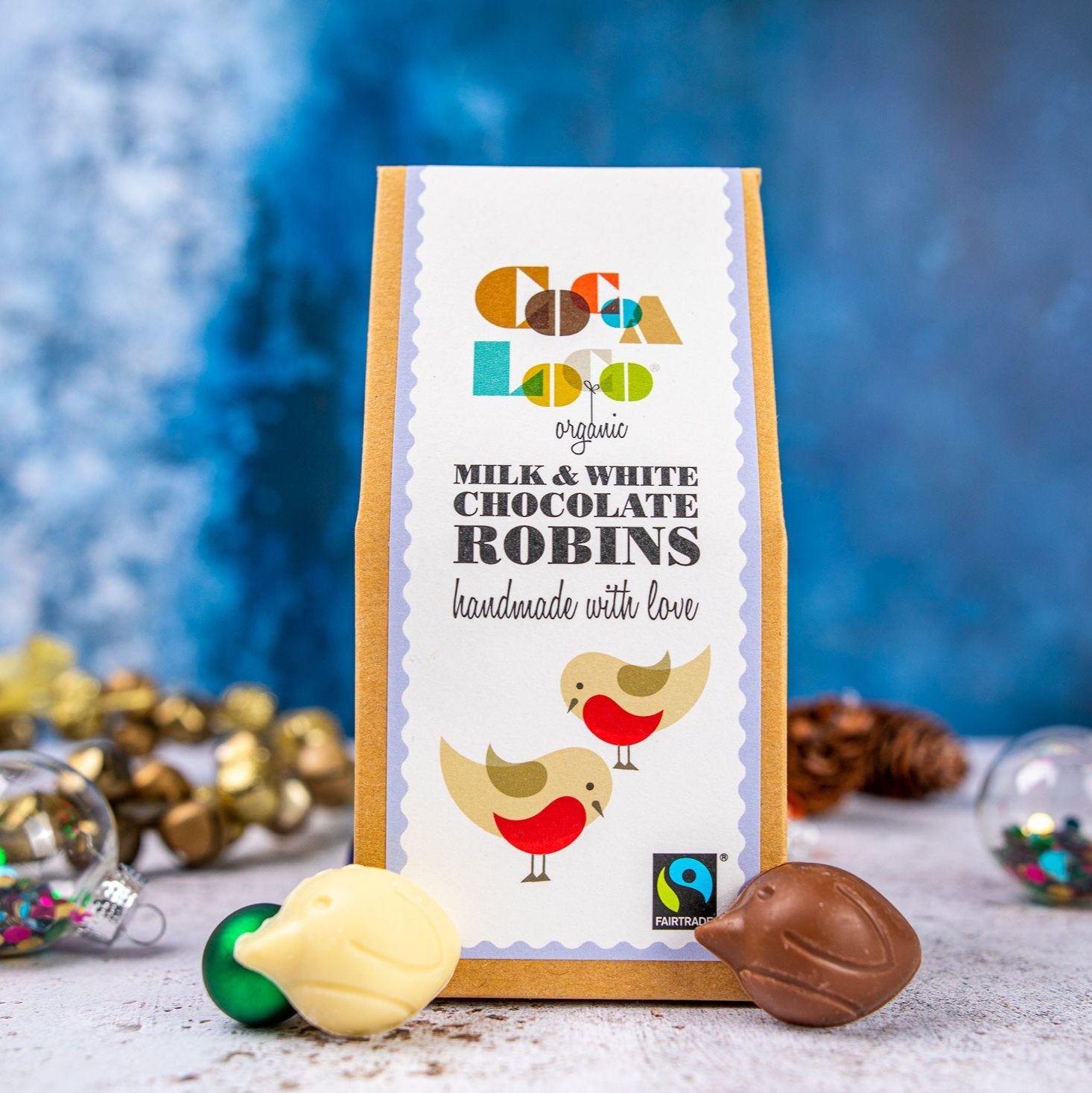 Milk and White Chocolate Robins 100g