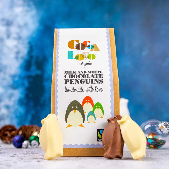 White and Milk Chocolate Penguins 100g