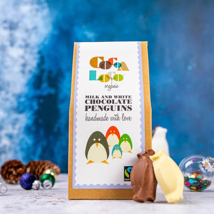 White and Milk Chocolate Penguins 100g