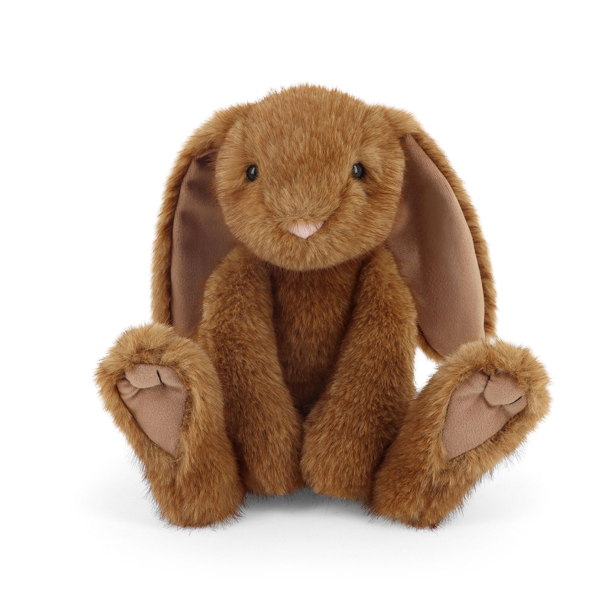 Brown bunny rabbit plush sitting forward facing