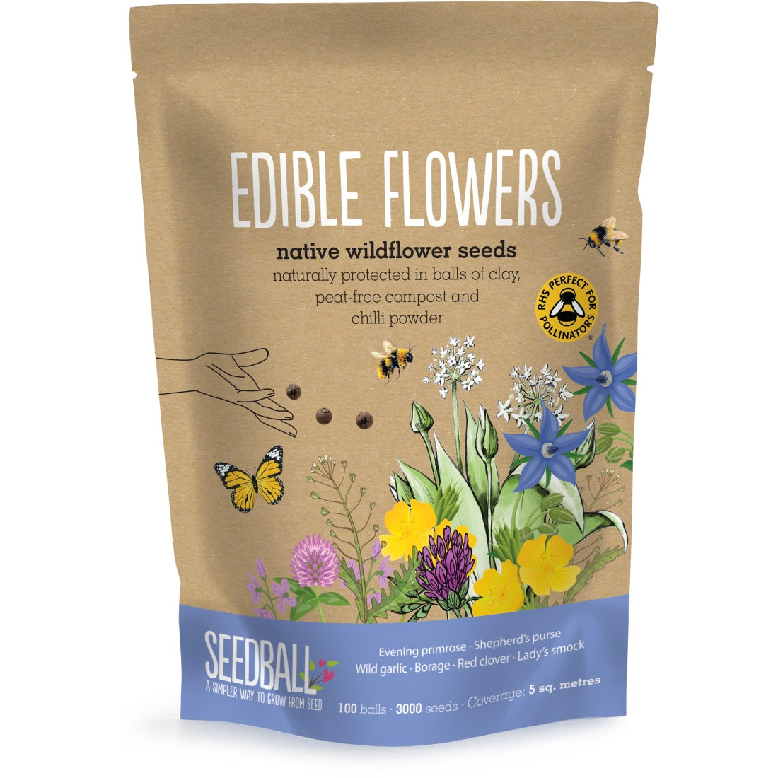 Seedball Wildflower Bag - Edible Flowers