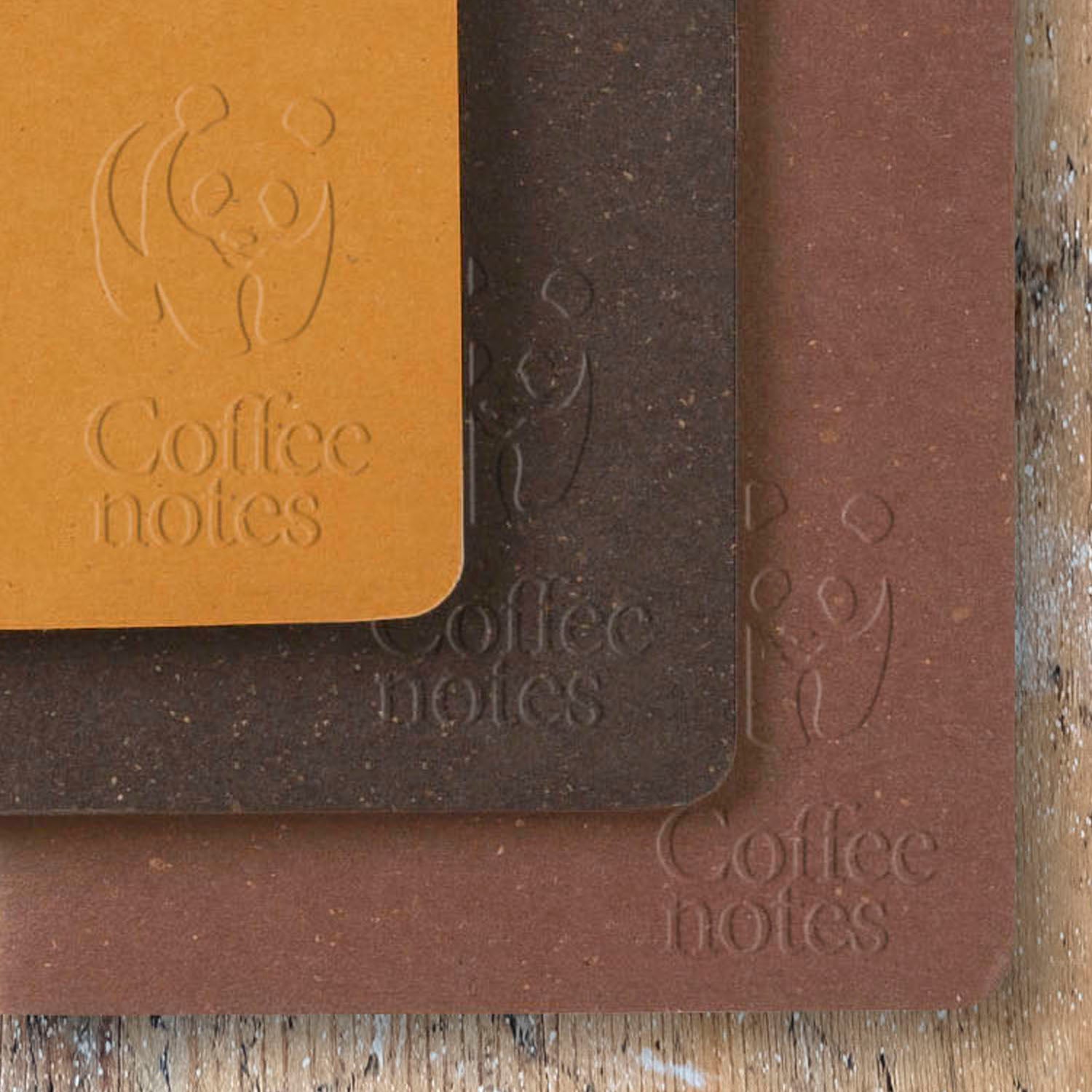 WWF x Coffeenotes Set of Three Stitched Notebooks - Beer