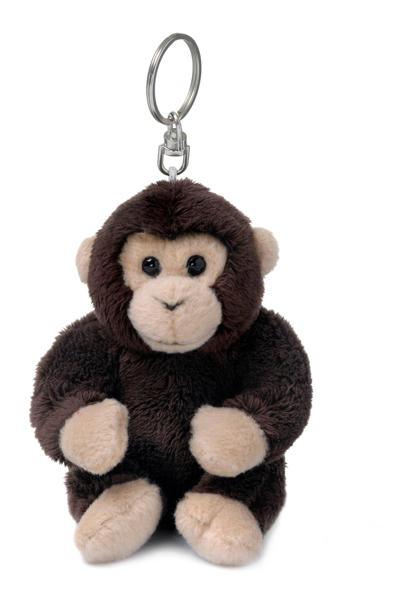 Monkey plush keychain., Plush key ring, Standard key rings