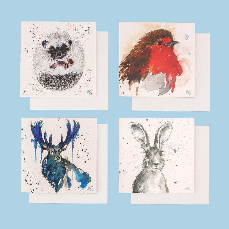UK Nature Christmas Cards (multipack of 8)