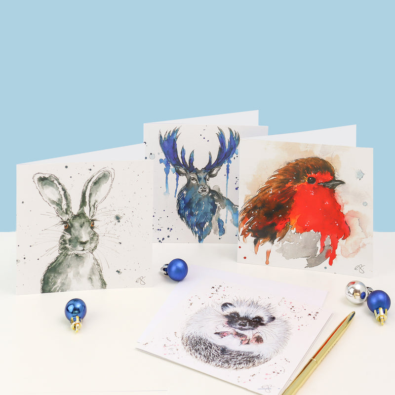 UK Nature Christmas Cards (multipack of 8)