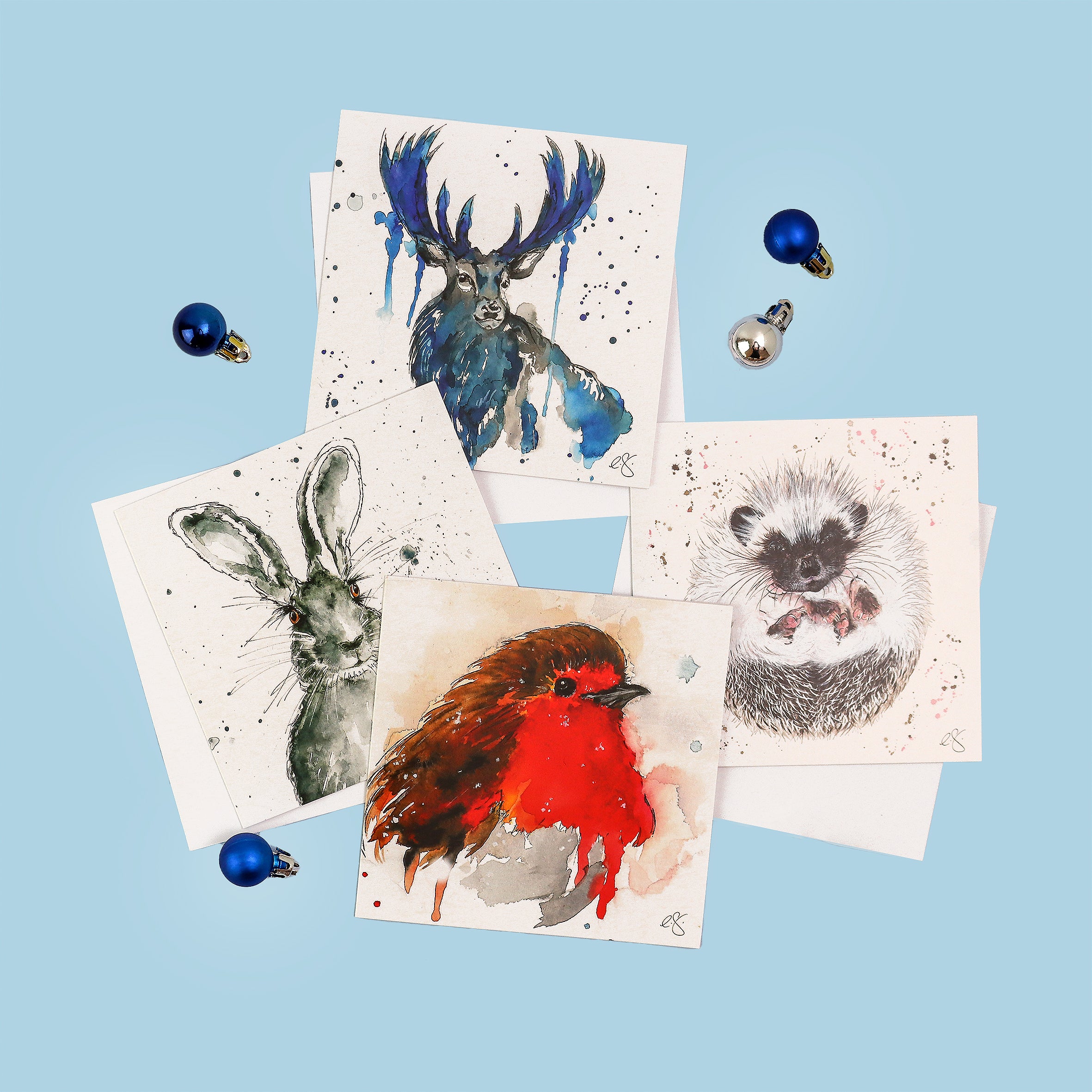 UK Nature Christmas Cards (multipack of 8)