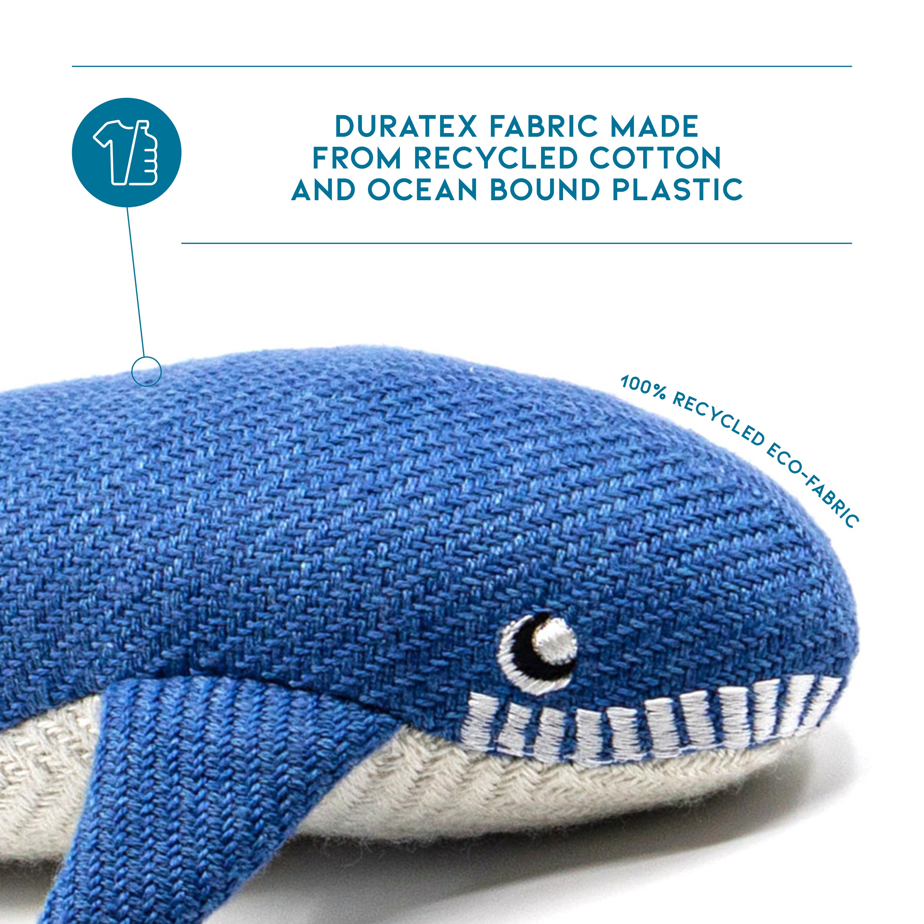 Recycled Dog Toy - Whale