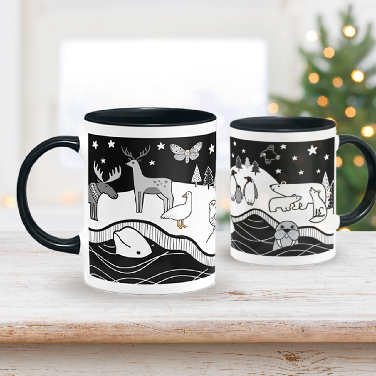 Jane Foster Snowy Animals Mug